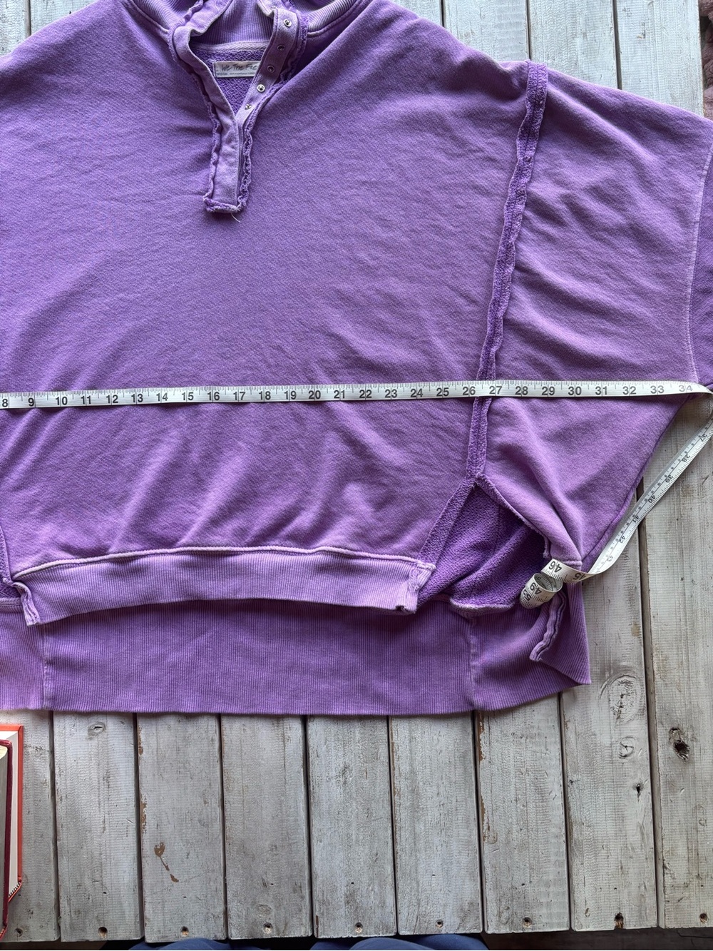 Free People We the Free Camden Henley Sweatshirt Lavender Purple Size M - Picture 6 of 14